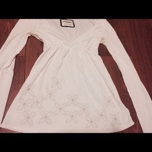 Long sleeve white Abercrombie and Fitch shirt