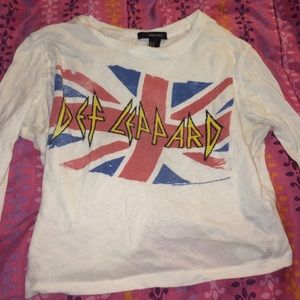 Def leppard crop top