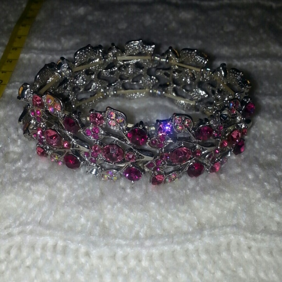 Pink gem bracelet
