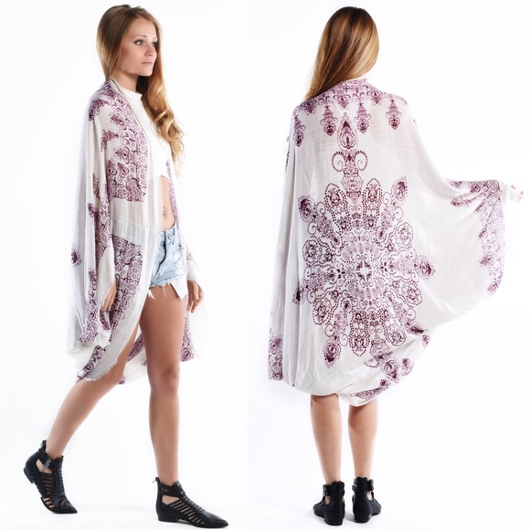 "Autumn Song" Cocoon Kimono Cardigan Scarf - Picture 3 of 3