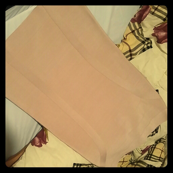 Bebe bodycon champagne pink pencil skirt