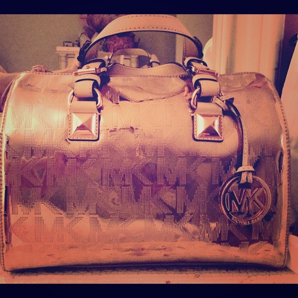 Michael Kors Grayson Satchel (Rose Gold)