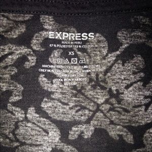 Express semi-sheer black short sleeves top