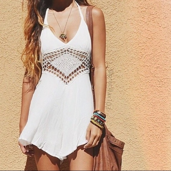 NWT LF Crochet Diamond Romper (Size S)
