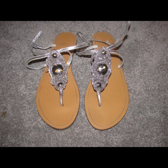 Silver sandals