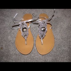Silver sandals