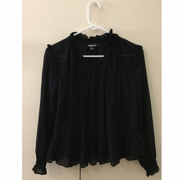 DONATED • DKNY Black Blouse