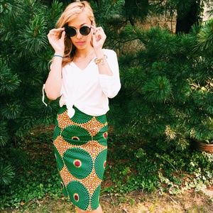 Beautiful Patterned Ankara Pencil skirt