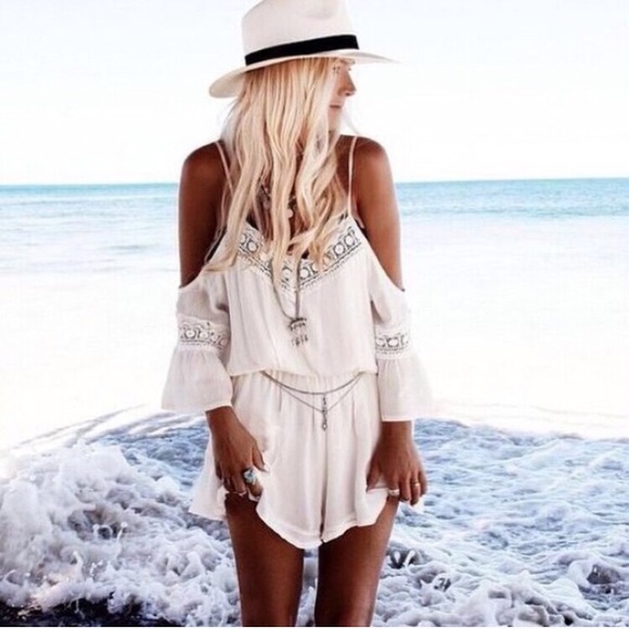 White Bohemian Romper!