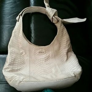 Snakeskin beige purse