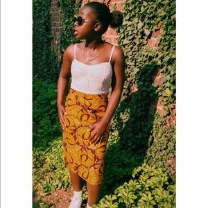 High waist ankara skirt