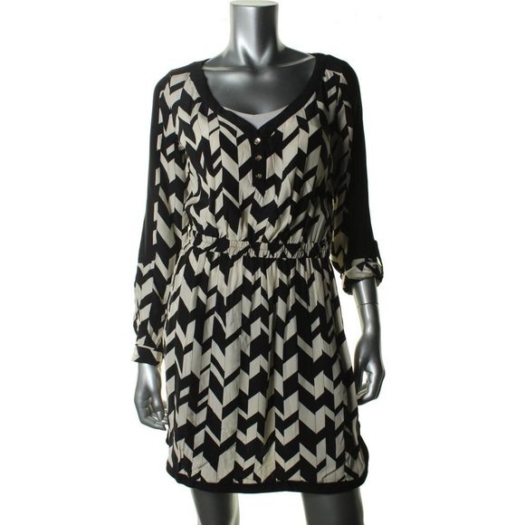 ALICE & TRIXIE Black-Ivory Silk Long Sleeves. - Picture 1 of 4