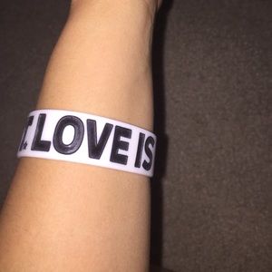 Love is the Movement rubber bracelet