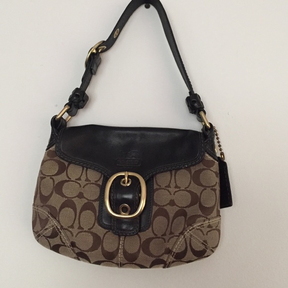 Small two tone coach purse