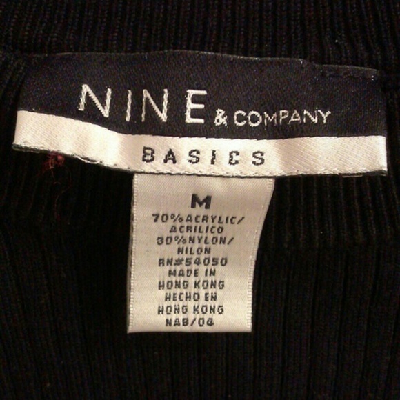 Women's Nine & company basics black sweater - Picture 3 of 3