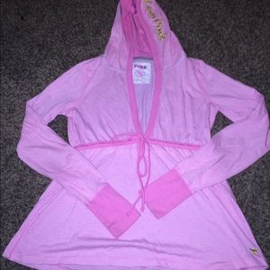 PINK cotton hoodie