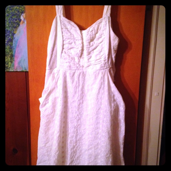 White eyelet dress