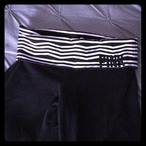 Pink Victoria secret yoga pants fitted leg M