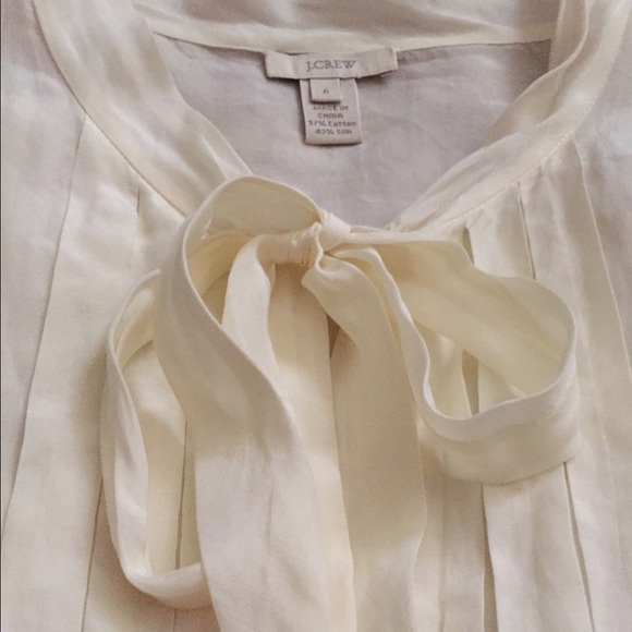 ❌SOLD❌JCrew Ivory Cotton/Silk Blend Blouse - Picture 3 of 3