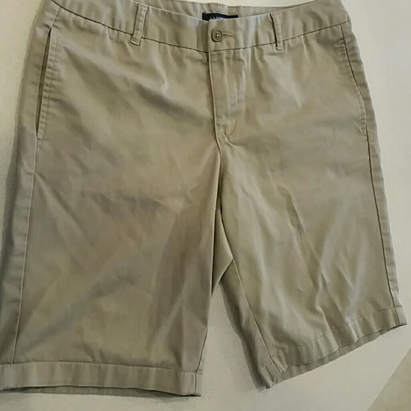 Lands End Straight Chino Shorts, Sz 6, 10" Inseam