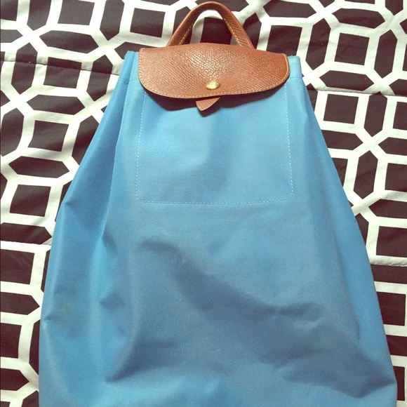 Blue Longchamp Le Pliage Backpack