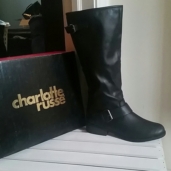 Charlotte Russe Sz 7 Black Boots