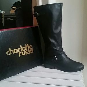 Charlotte Russe Sz 7 Black Boots
