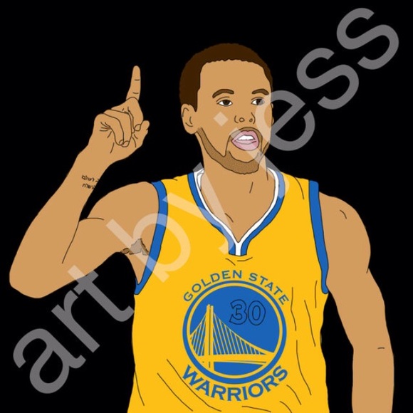 8.5 by 11 inch poster of steph curry