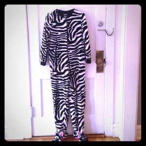 Nick And Nora Zebra Footie Pajamas
