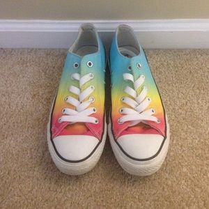 Rainbow Converse low top sneakers