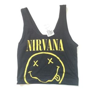 Forever 21 Nirvana crop top