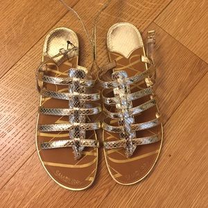 Sam & Libby Gold Gladiator Sandals