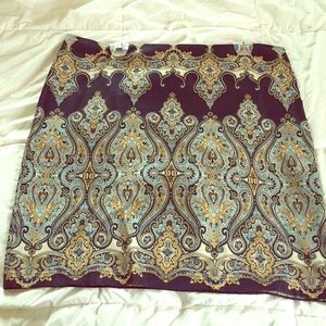 I.N.C. Brand paisley satin skirt