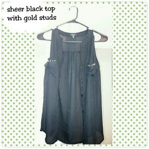 Sheer black top