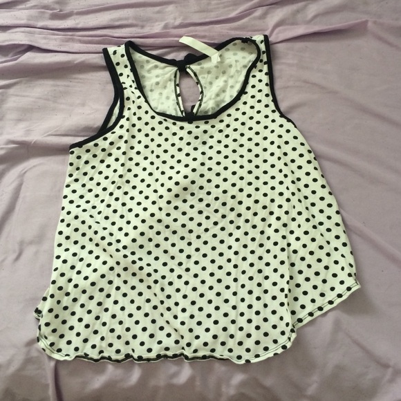 Polka Dot Tank Top with Bows in the Back - Picture 2 of 2