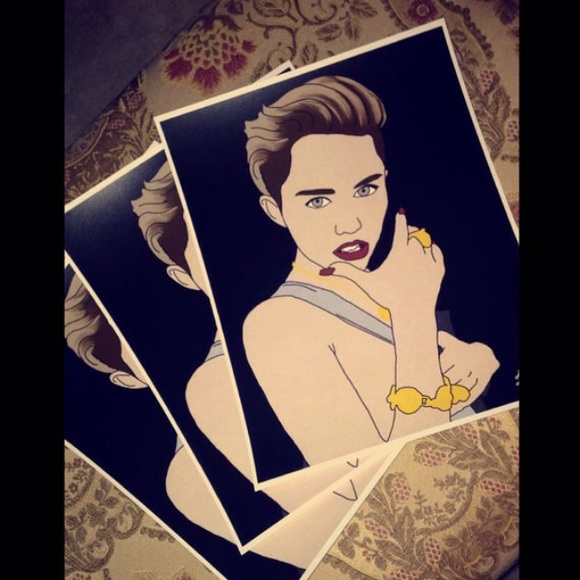 8.5 by 11 inch poster of Miley Cyrus