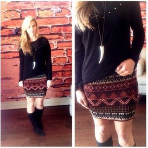 Aztec knit skirt