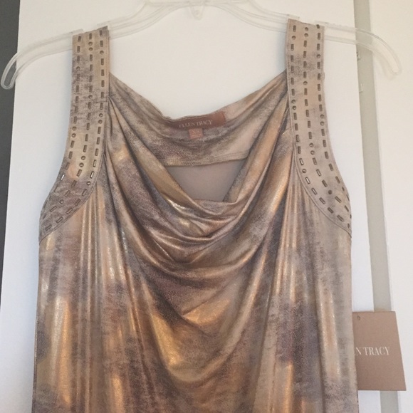 ✨Moving Sale Must Go✨Ellen Tracy gold/bronze dress