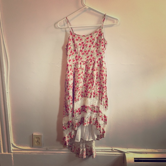 Xhilaration Dresses & Skirts - Floral rose high-low tank dress