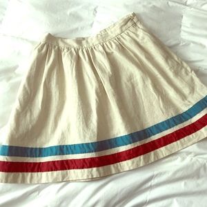Linen blend skirt