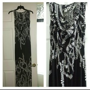 Elegant Black & White Sun Dress