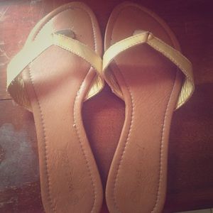 Wet Seal gold sandals