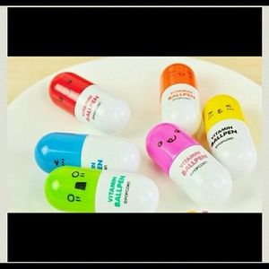6psc creative vitamin pens with cute emotion