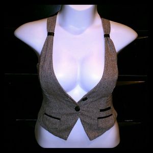 Maurices brown tweed vest