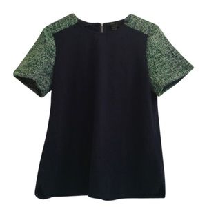 SOLD- J. Crew tweed sleeve top