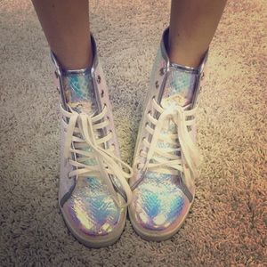 Urban Outfitters Iridescent Hidden Wedge Sneakers