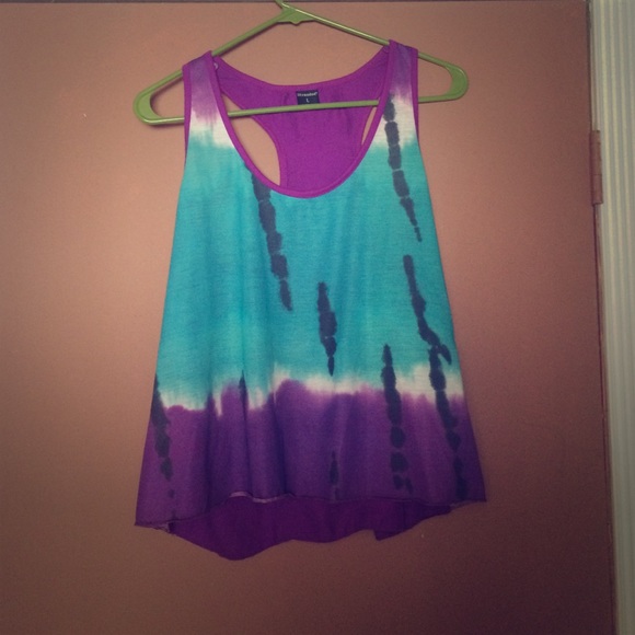 Tie dye razor back tank top