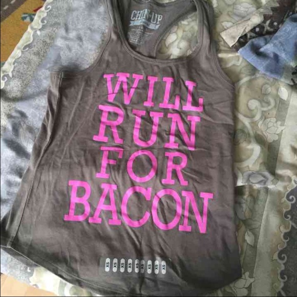 Will run for bacon work out tank