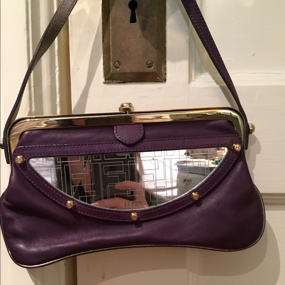 Authentic purple fendi evening vanity bag - Picture 2 of 4
