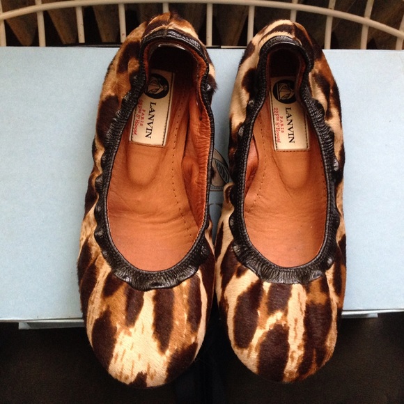 REDUCED Lanvin Leopard-Print Calf Hair Flats - US5